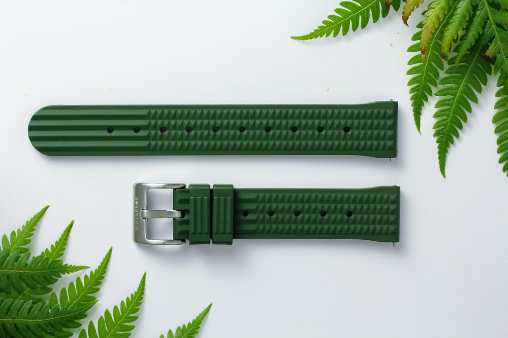 Rainforest Green Rubber Strap 20mm